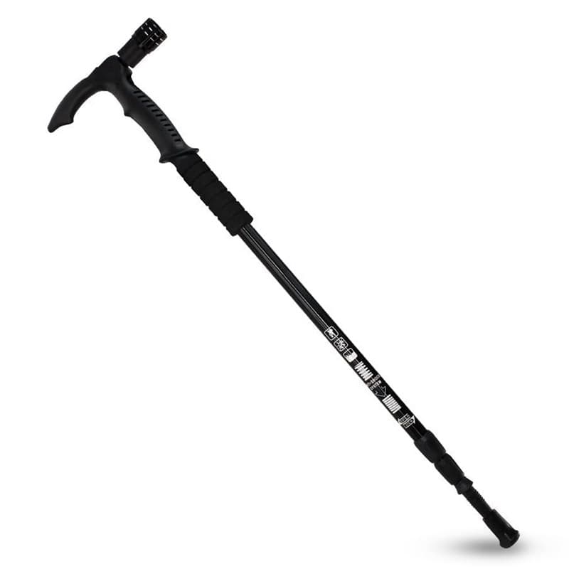 Fishtec Canne de marche télescopique aluminium led boussole randonnée
