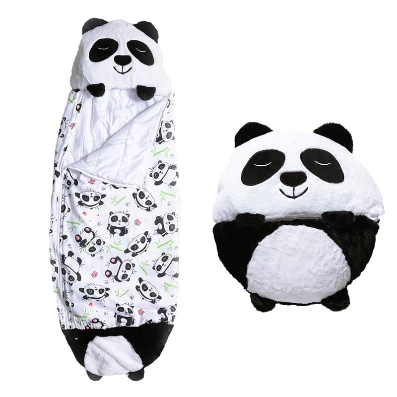 Dam Sac de couchage convertible en coussin, pour enfants, ourson panda.