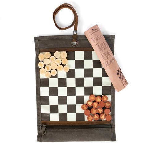 Jeu d'échec & dames de voyage kaki - Image 3
