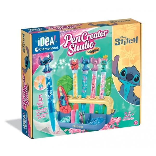 L'atelier des stylos stitch disney, 5 stylos personnages a créer - idea clementoni - 18204 - coffret créatif original - Image 4