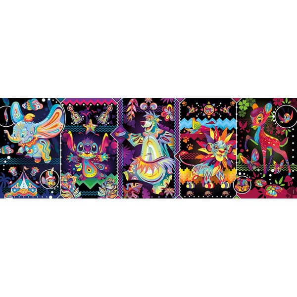 Puzzle panorama bambi roi lion baloo dumbo 1000 pieces - collection personnage disney - clementoni - 39876 - Image 4