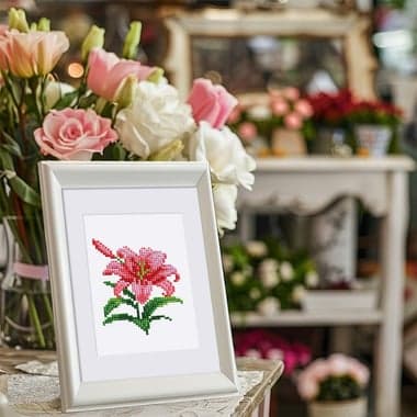 Figured’Art Mini Série Diamond Painting - Coffret Premium 12 toiles de 15x18cm Fleurs 2 - Broderie Diamant avec Strass Carrés - Kit Complet - Image 8