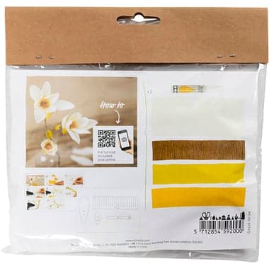 Mini kit DIY fleurs en papier crépon - Branche de magnolia - Image 3