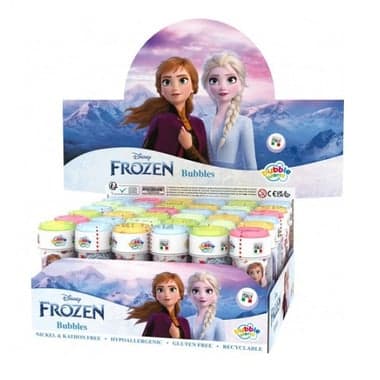Pack de 36 tubes de bulles de savon 60 ml disney frozen - bubble world - party enfant, jeu plein air - Image 1