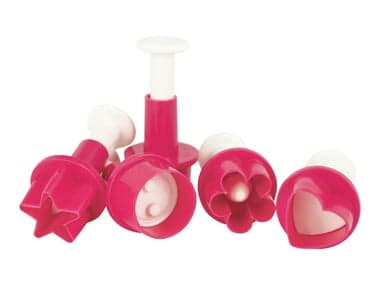 Lot de 5 mini découpoirs ScrapCooking® - Fleur, pois, cœur, bouton, étoile - Image 1