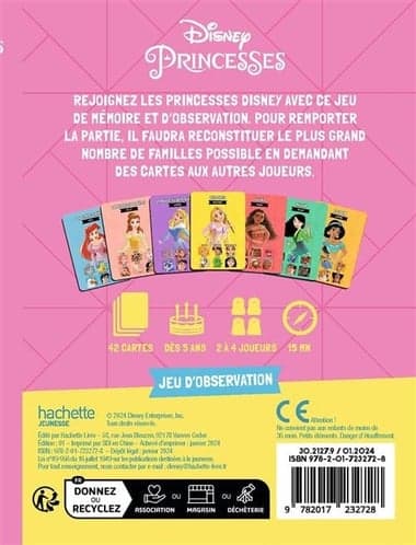 DISNEY PRINCESSES - Jeu de cartes - 7 familles - Image 3