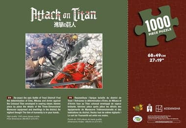 Attaque des Titans / Puzzle 1000 pièces / Jeu de Patience et de Réflexion / 68x49 cm - Image 3