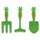 Set de 3 outils de jardin metal enfant grenouille - jardinage - jouet plein air - Image 4