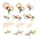 24 mini silhouettes fleurs en bois - Image 5