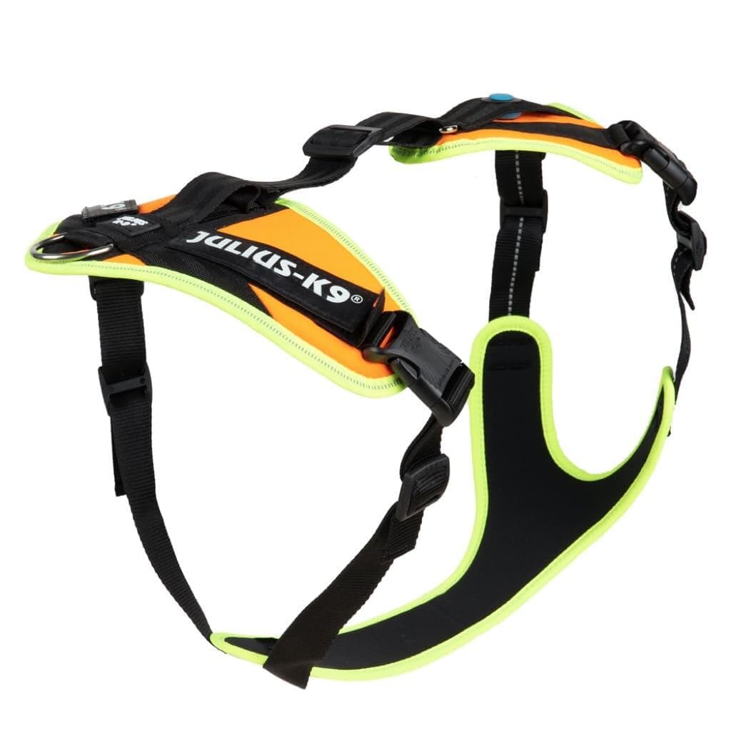 Harnais de pistage Mantrailing Outdoor pour chiens orange fluo Taille XSMALL