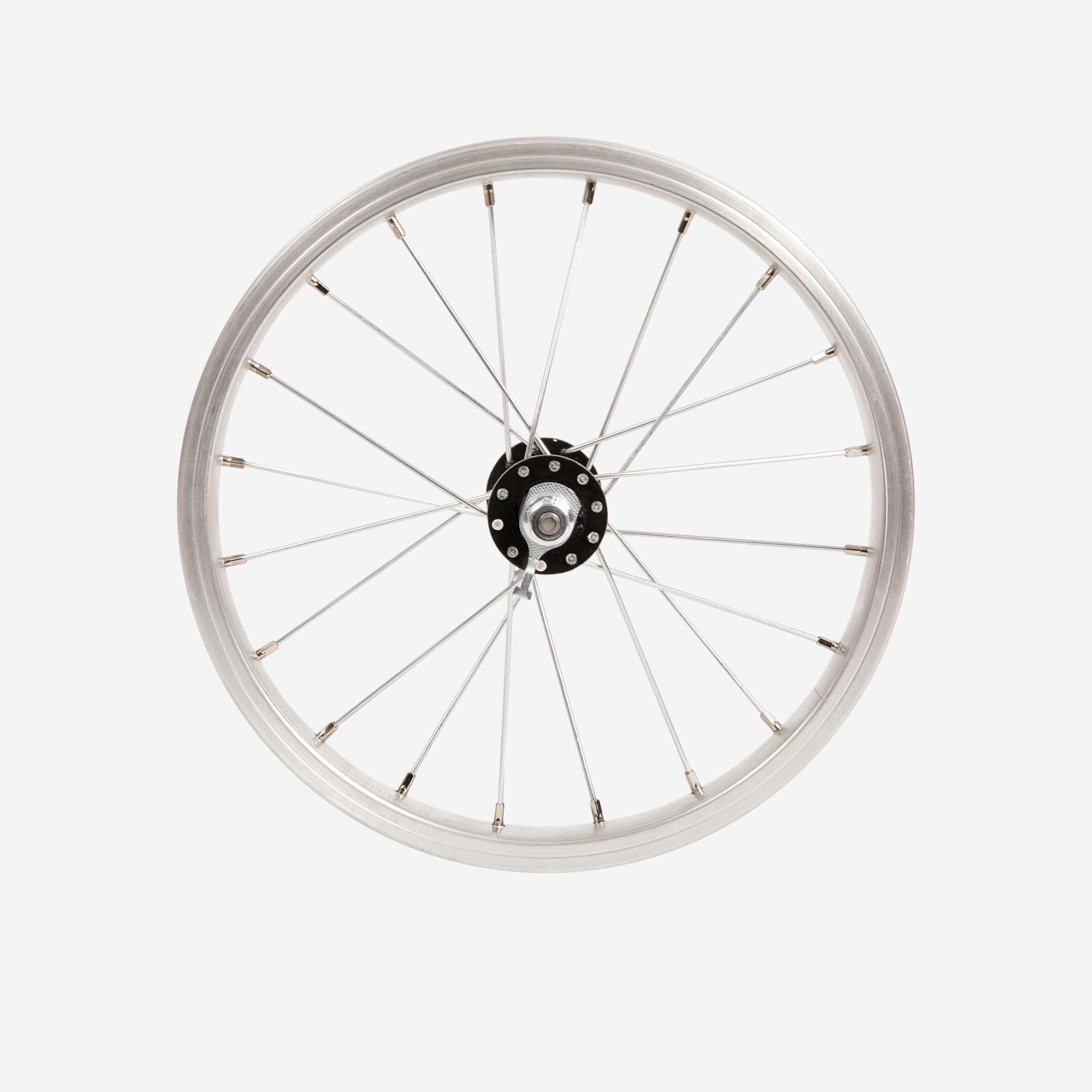 Roue vélo enfant 14 pouces avant argent