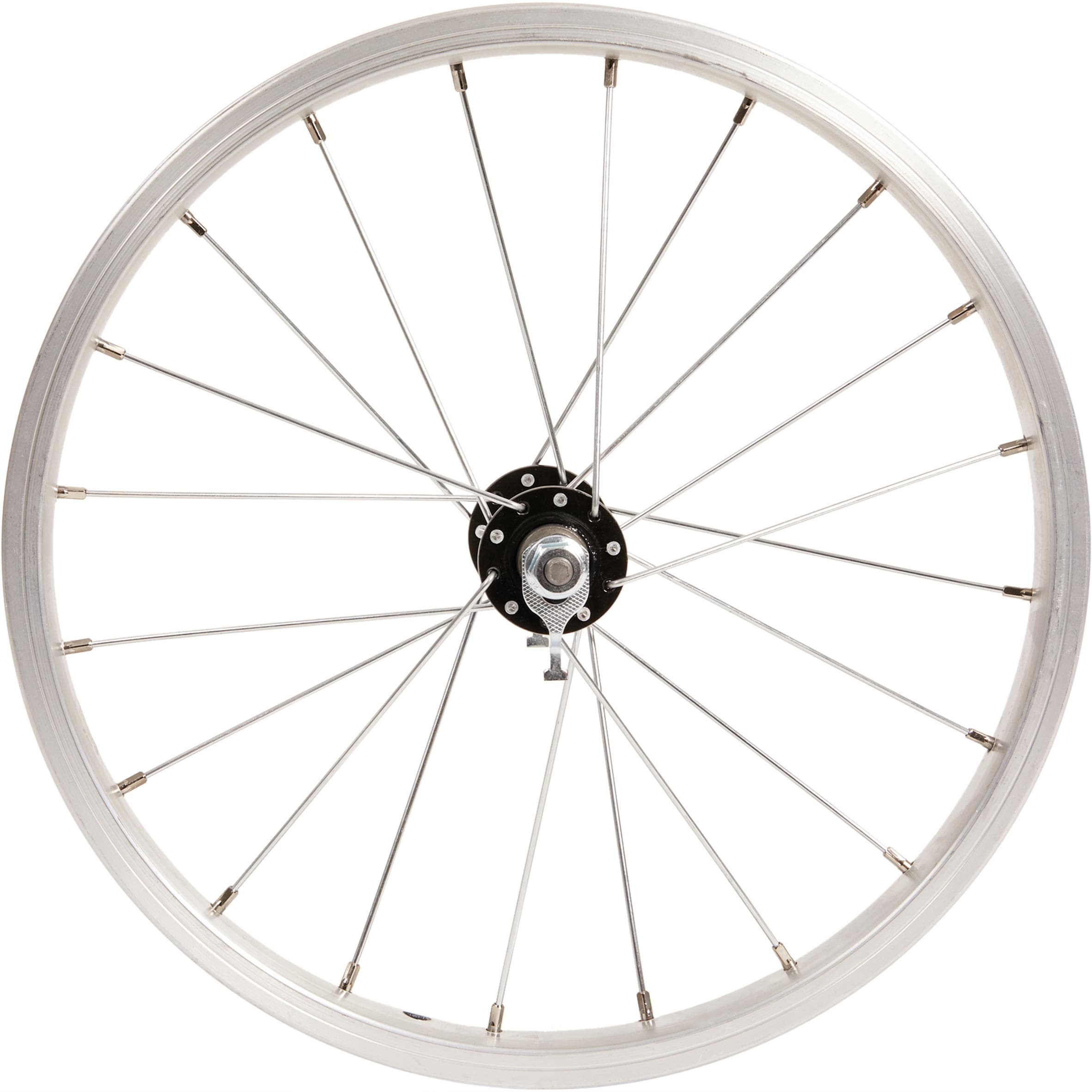 Roue vélo enfant 16 pouces avant argent