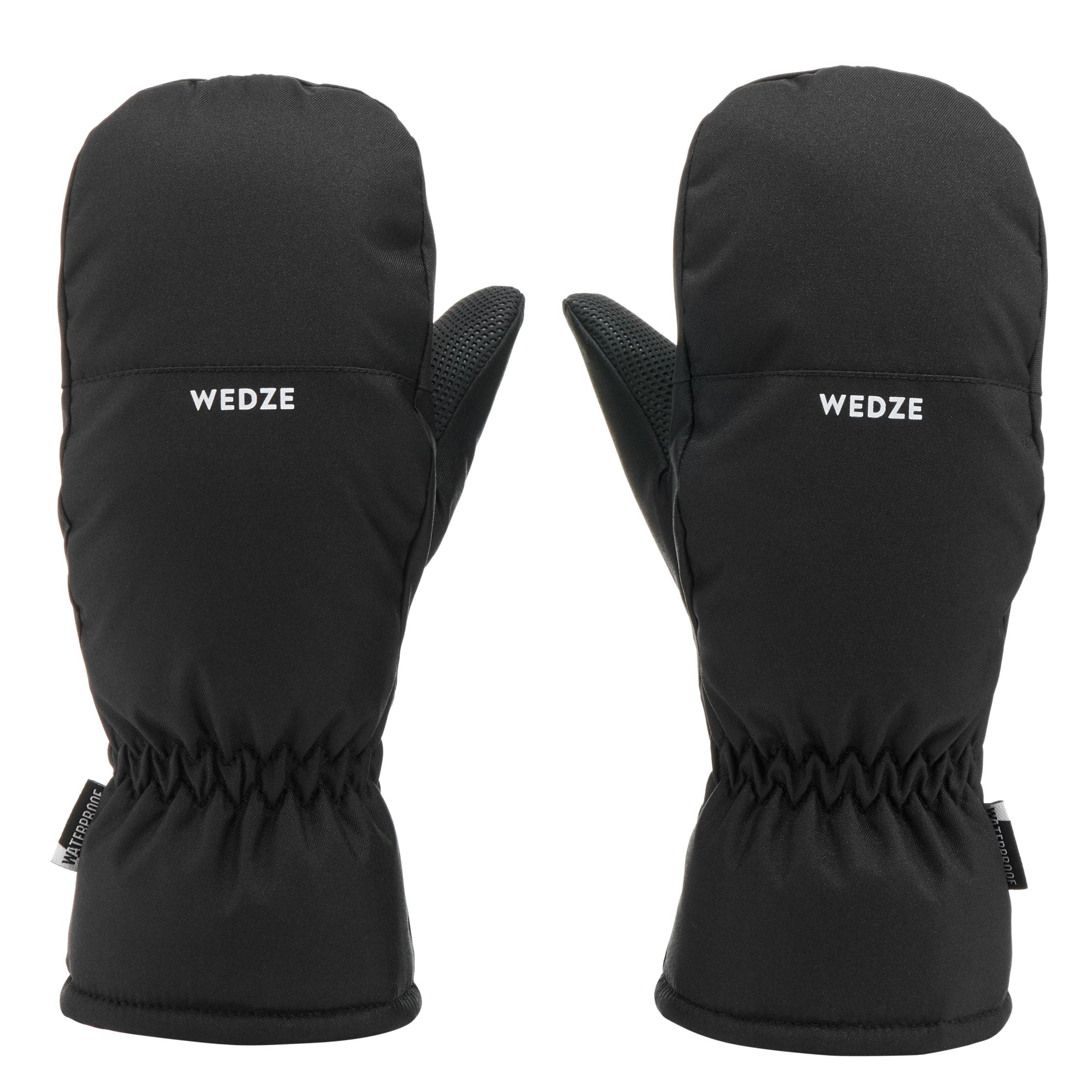 MOUFLES DE SKI ENFANT CHAUDES ET IMPERMEABLES 100 NOIRES