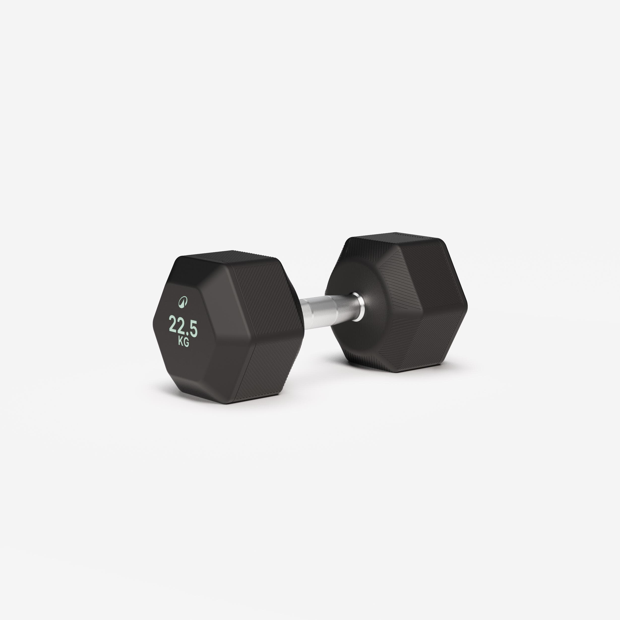Haltère de crosstraining et musculation Dumbbell hexagonale 22,5 kg, noir