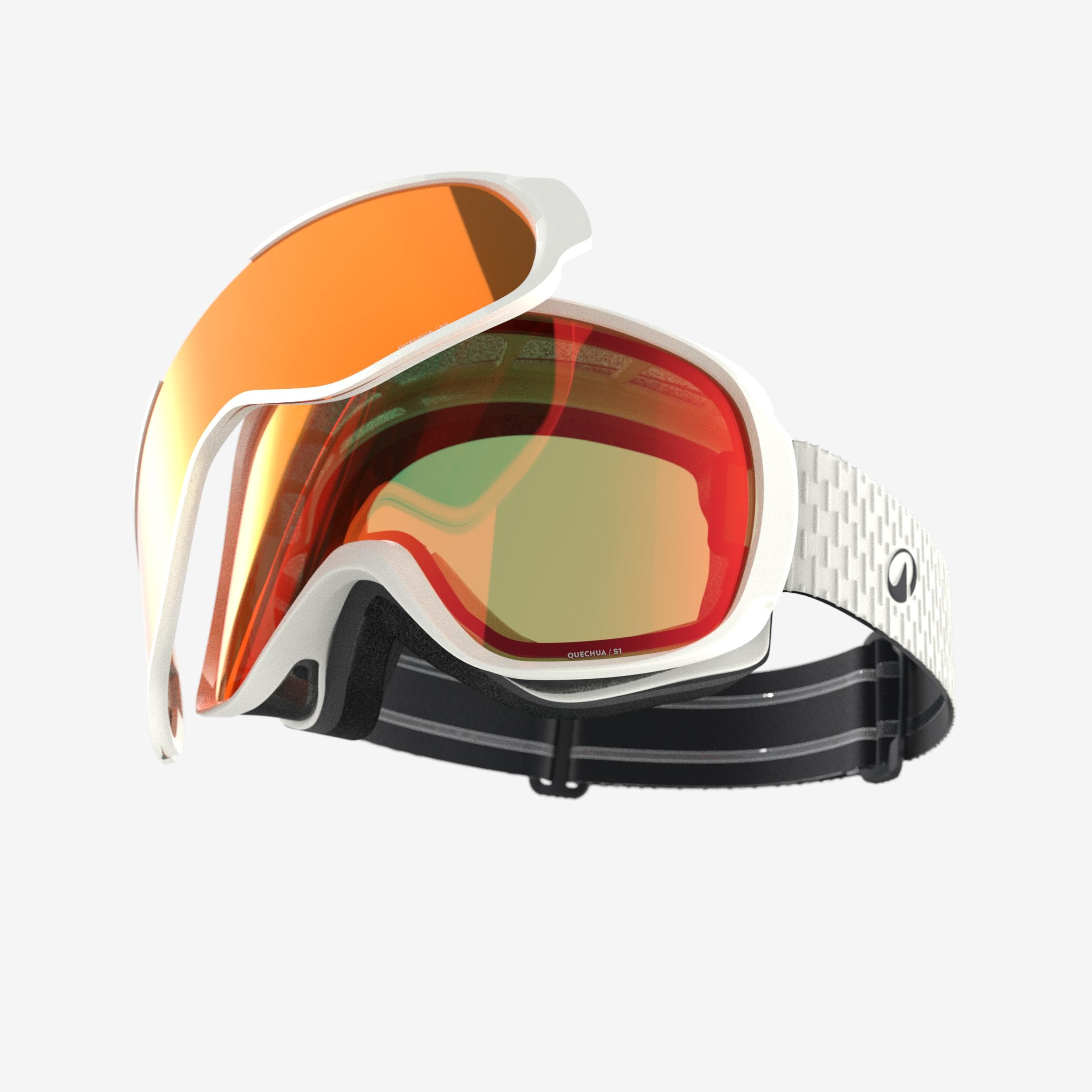 Masque de ski et de snowboard tous temps enfant et adulte - g 500 i - blanc