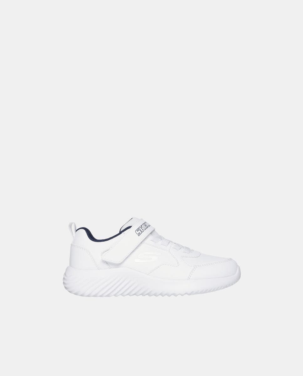 Skechers - Zapatillas Bounder de niños tipo running bajas con cierre adherente y elásticos.