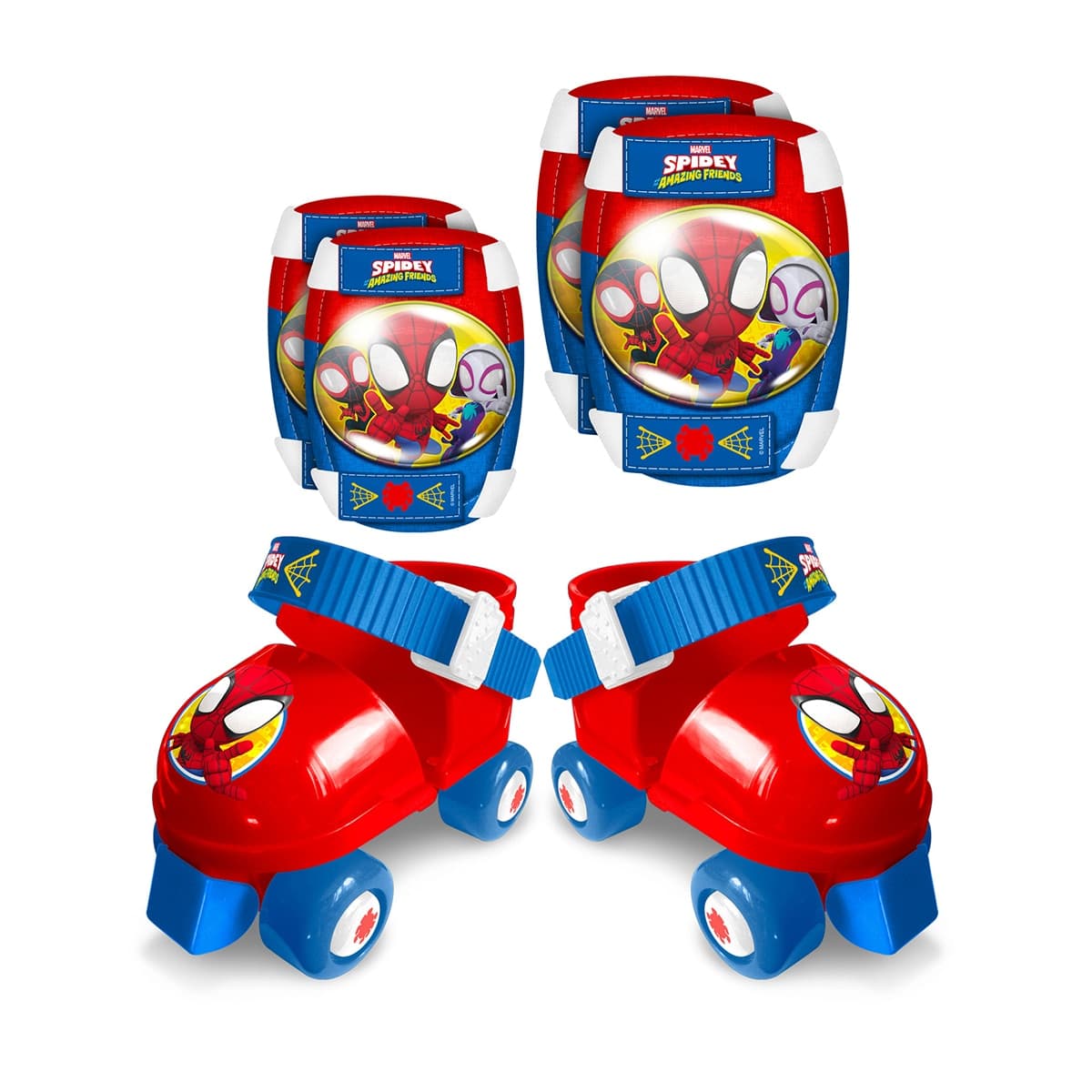 Stamp - Set de patines, coderas y rodilleras Spidey Stamp.