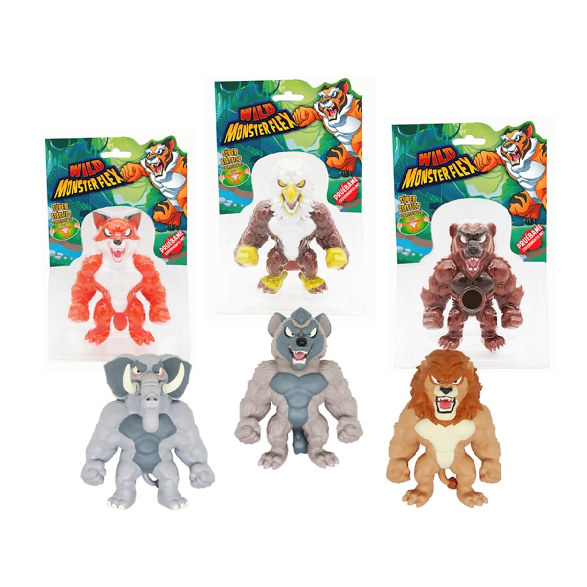 Bizak - Figura elástica Monsterflex classic animales wild Bizak.