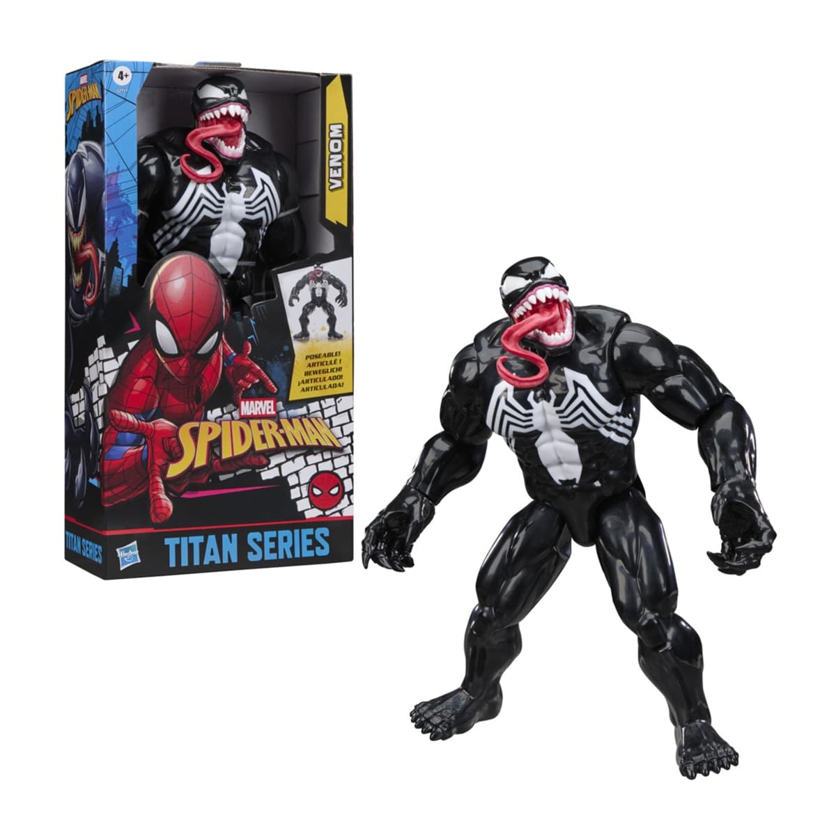 Spiderman - Figura Spider Man Titan Series Venom Marvel Hasbro.
