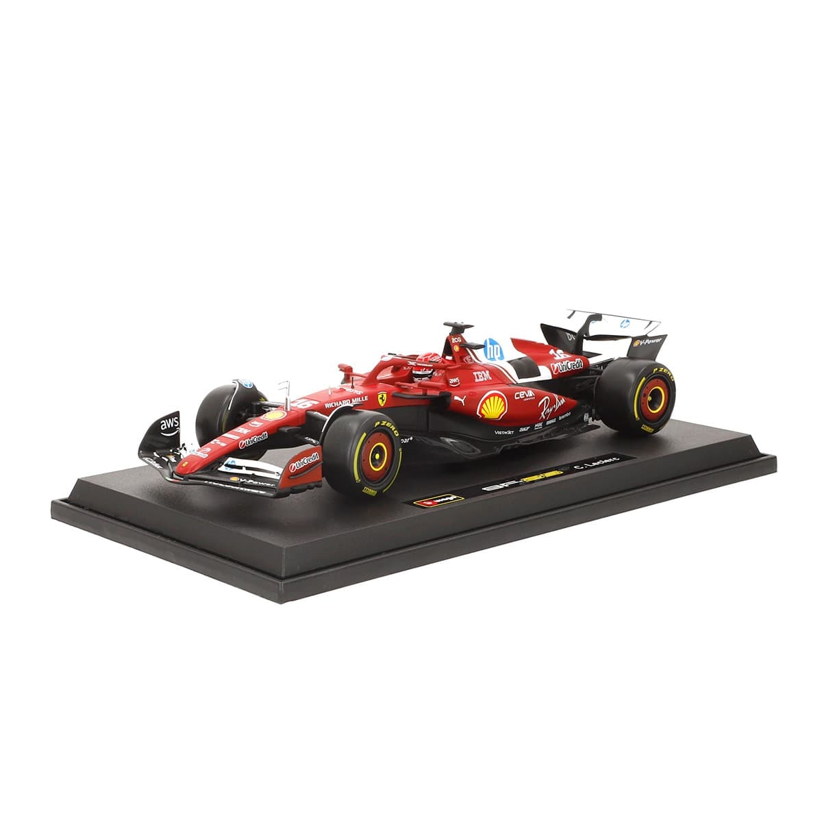 Burago - Coche F1 escala 1:18 Sf-25 16 Leclerc Ferrari Burago.