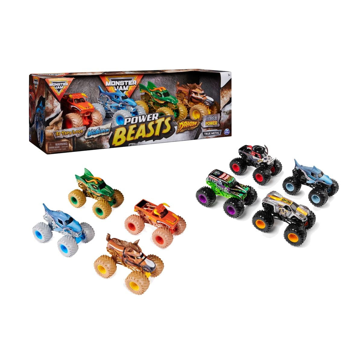 MONSTER JAM - Monster Jam surtido die cast 1:64 pack 4.