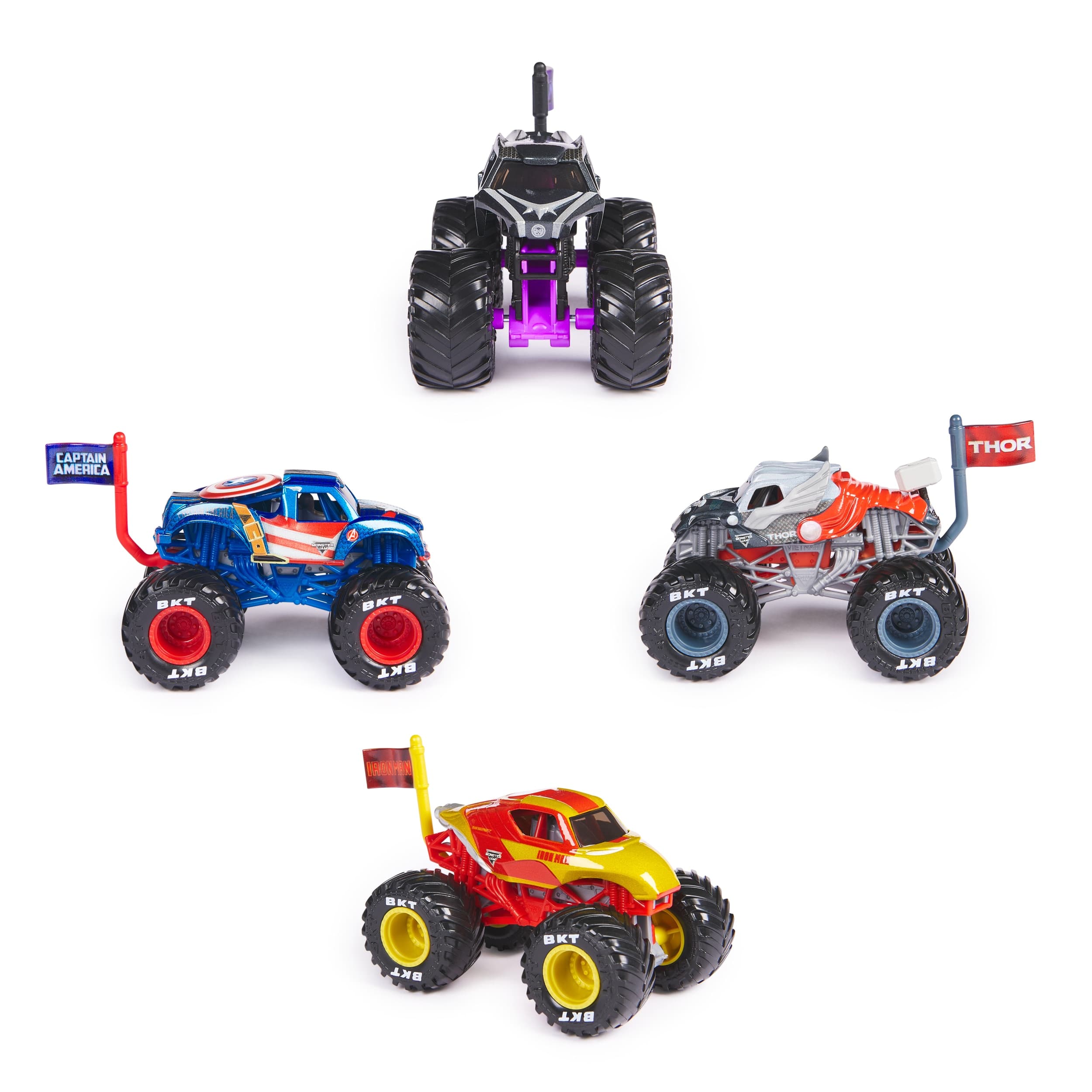 MONSTER JAM - Vehículo de jueguete 1:64 Marvel Monster Jam modelos surtidos.