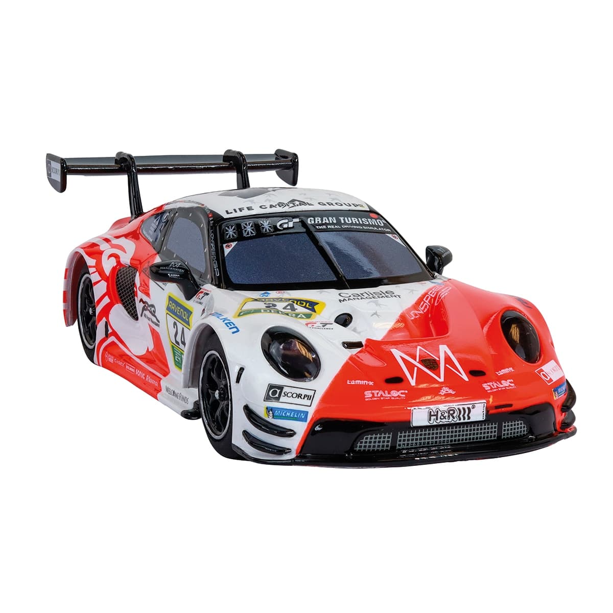 Carrera - Coche radiocontrol Porsche 911 GT3 R Lionspeed GP, No.24 Carrera Hybrid.