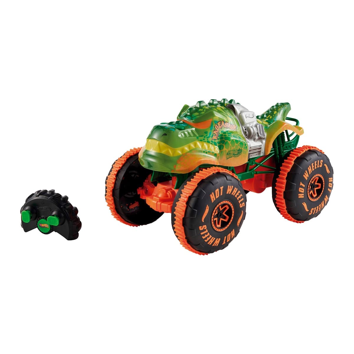Hot Wheels - Radiocontrol MT Tiburones contra Dinosaurios Monster Trucks Hot Wheels.