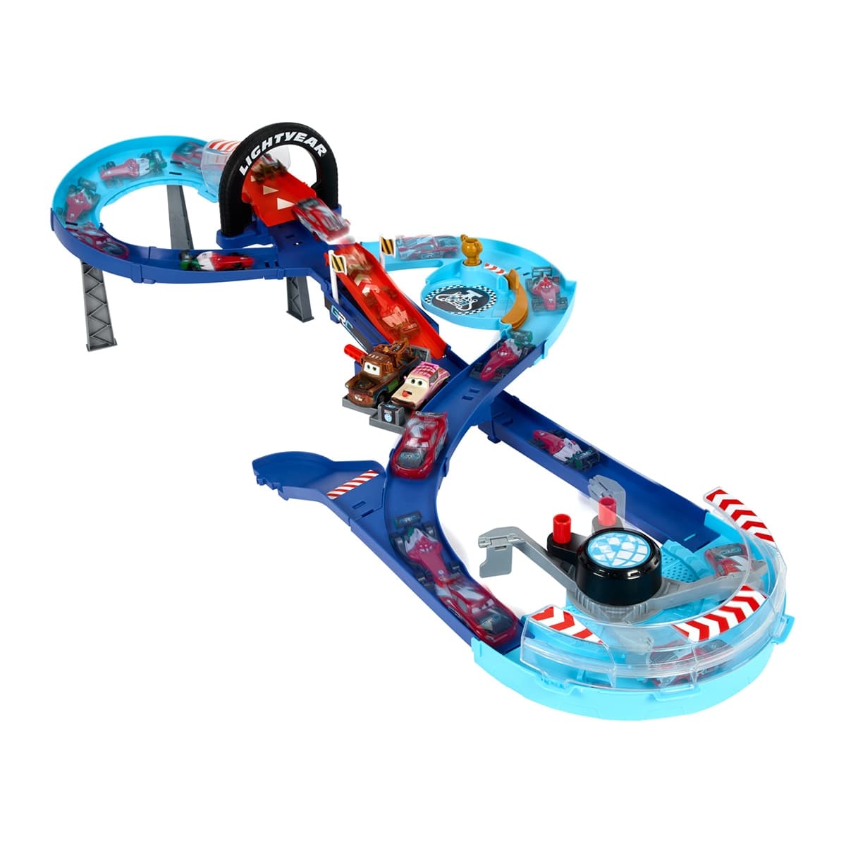 Mattel - Pista para coches de juguete Global Racers Cup Pista de salto GRC Disney Pixar Cars Mattel.
