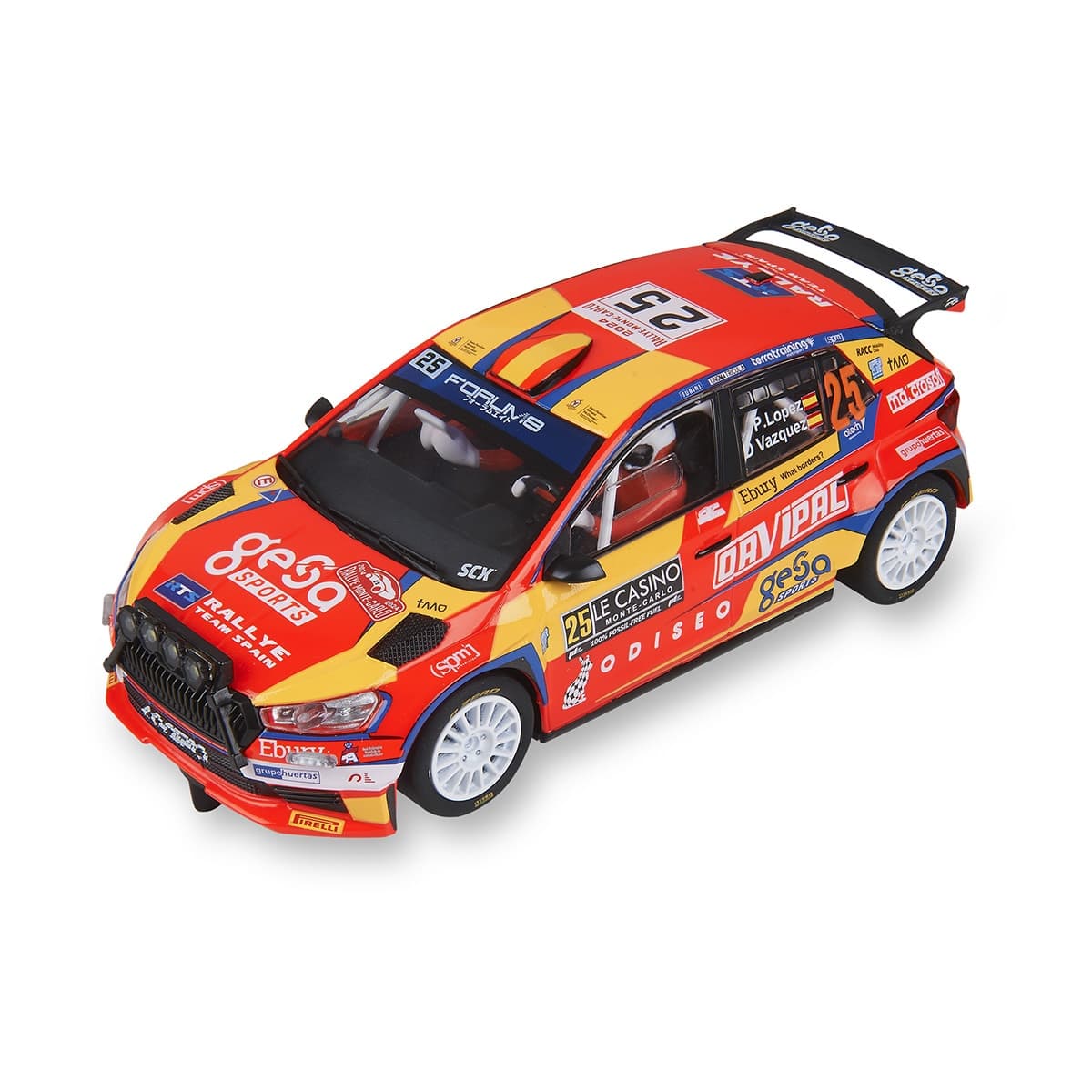 Scalextric - Coche Classic Skoda Fabia WRC2 Pepe López Scalextric.