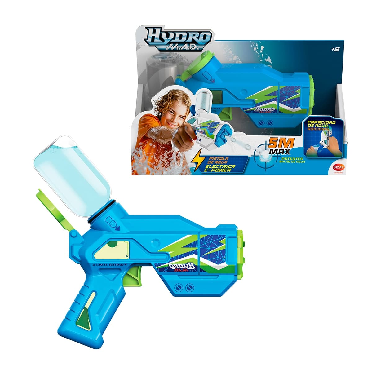 Bizak - Pistola de agua Hydro Mad Mini Blaster Bizak.