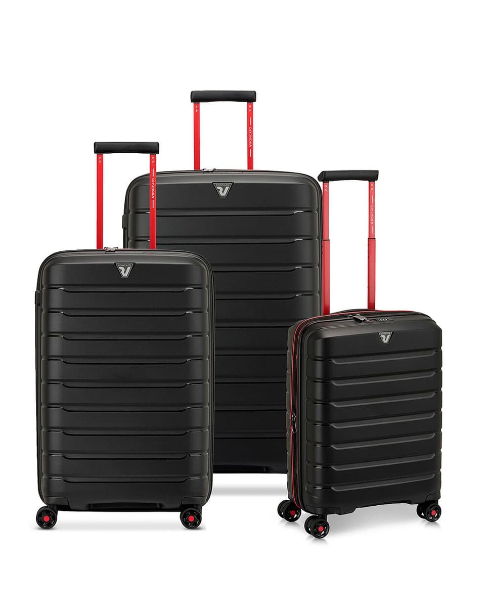 Roncato - Juego de maletas (grande, mediana y cabina) B-Flying rígidas expandibles hasta 129 L.
