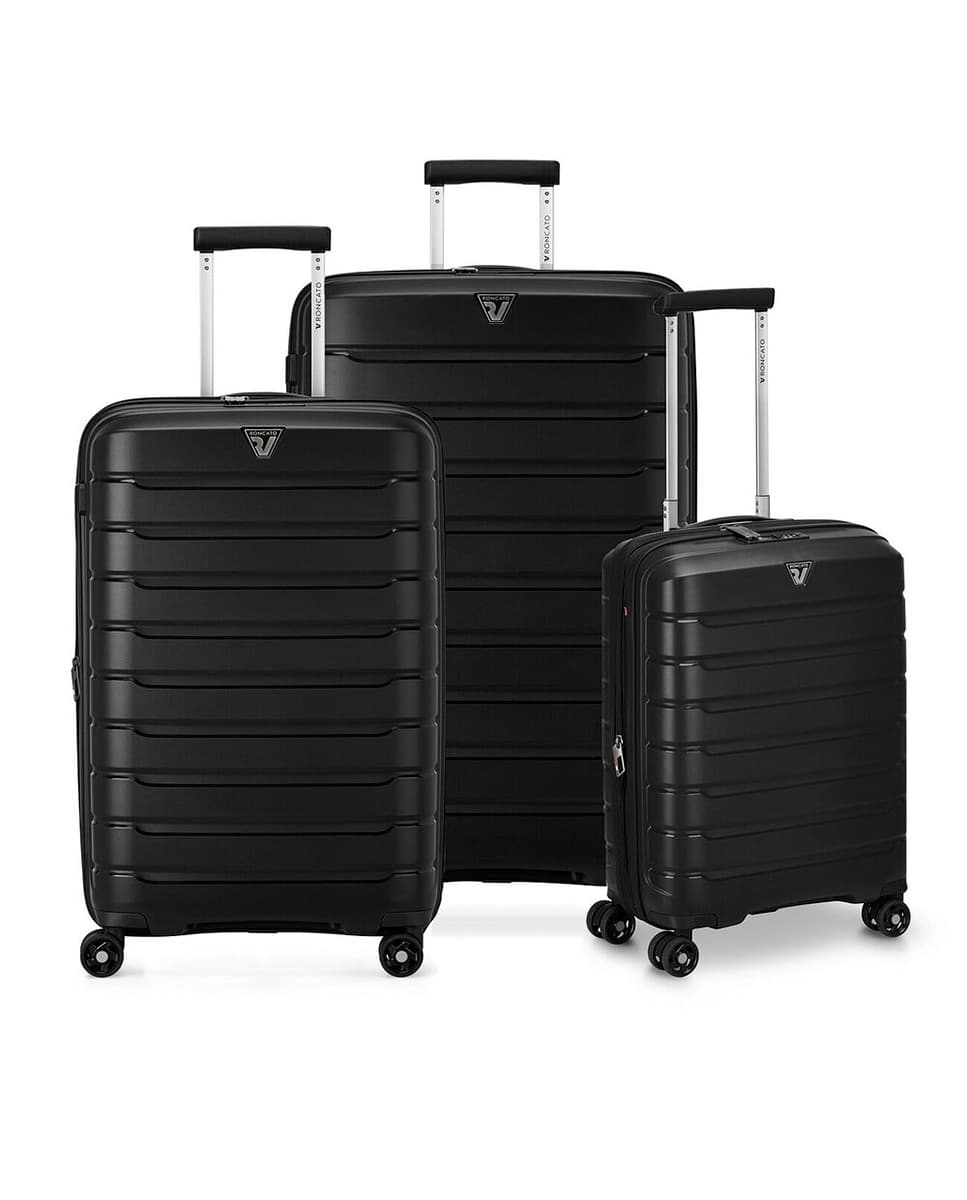 Roncato - Juego de maletas (grande, mediana y cabina) B-Flying rígidas expandibles hasta 129 L.