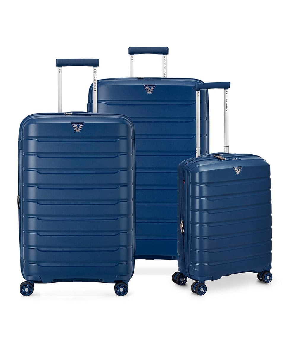 Roncato - Juego de maletas (grande, mediana y cabina) B-Flying rígidas expandibles hasta 129 L.