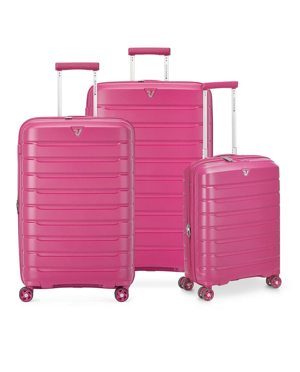 Roncato - Juego de maletas (grande, mediana y cabina) B-Flying rígidas expandibles hasta 129 L.
