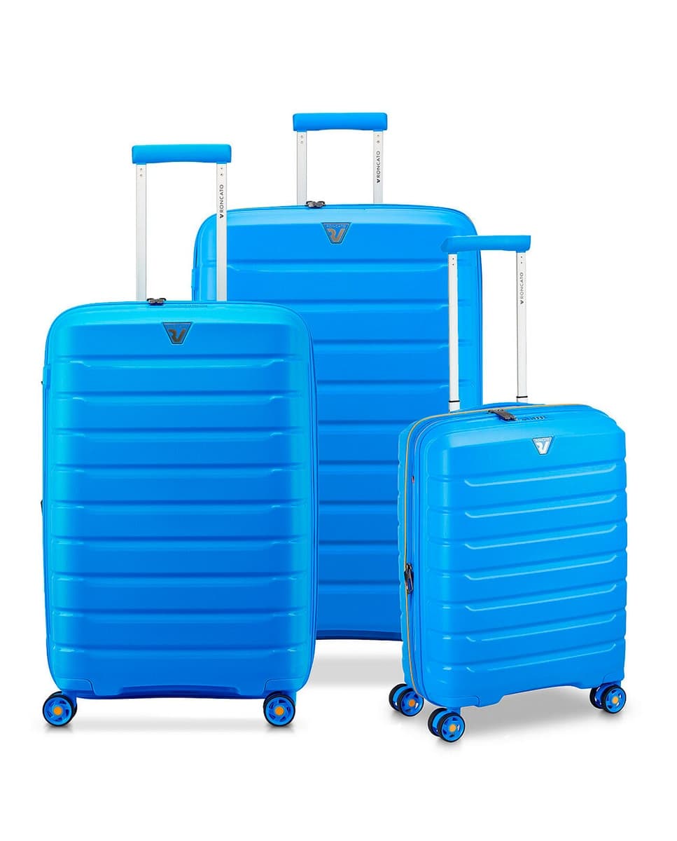 Roncato - Juego de maletas (grande, mediana y cabina) B-Flying rígidas expandibles hasta 129 L.