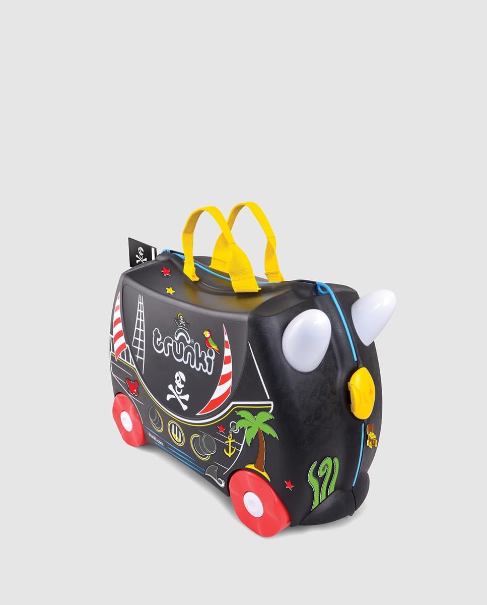 Trunki - Maleta infantil PEDRO PIRATA, rígida negra, con capacidad 18 L.