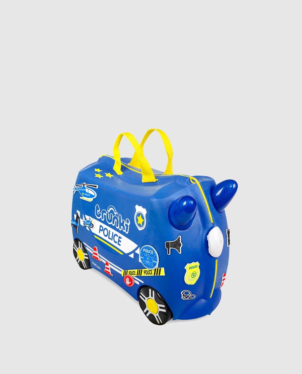 Trunki - Maleta infantil Percy El Policia, rígida azul marino, con capacidad 18 L.