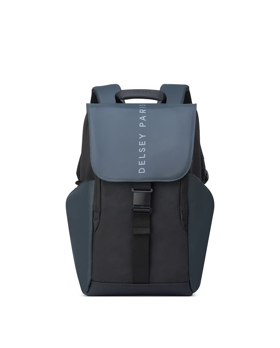 Delsey Paris - Mochila securflap en textil compatible con sistema trolley.