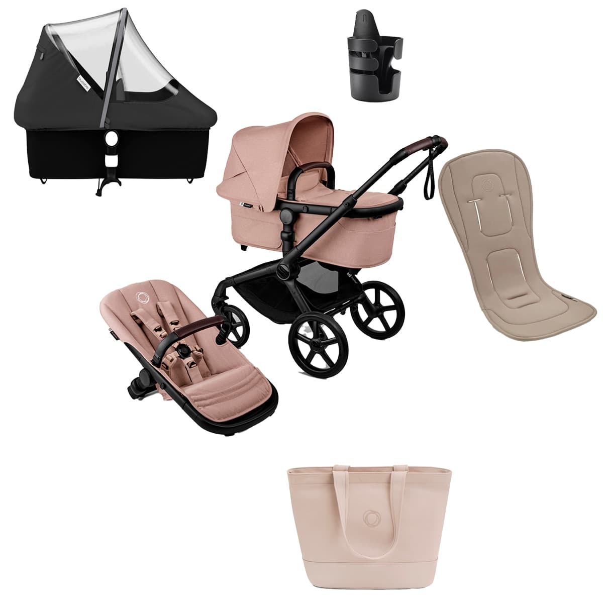 Bugaboo - Pack imprescindibles - verano beige con Colchoneta beige Bugaboo Fox 5 Renew.