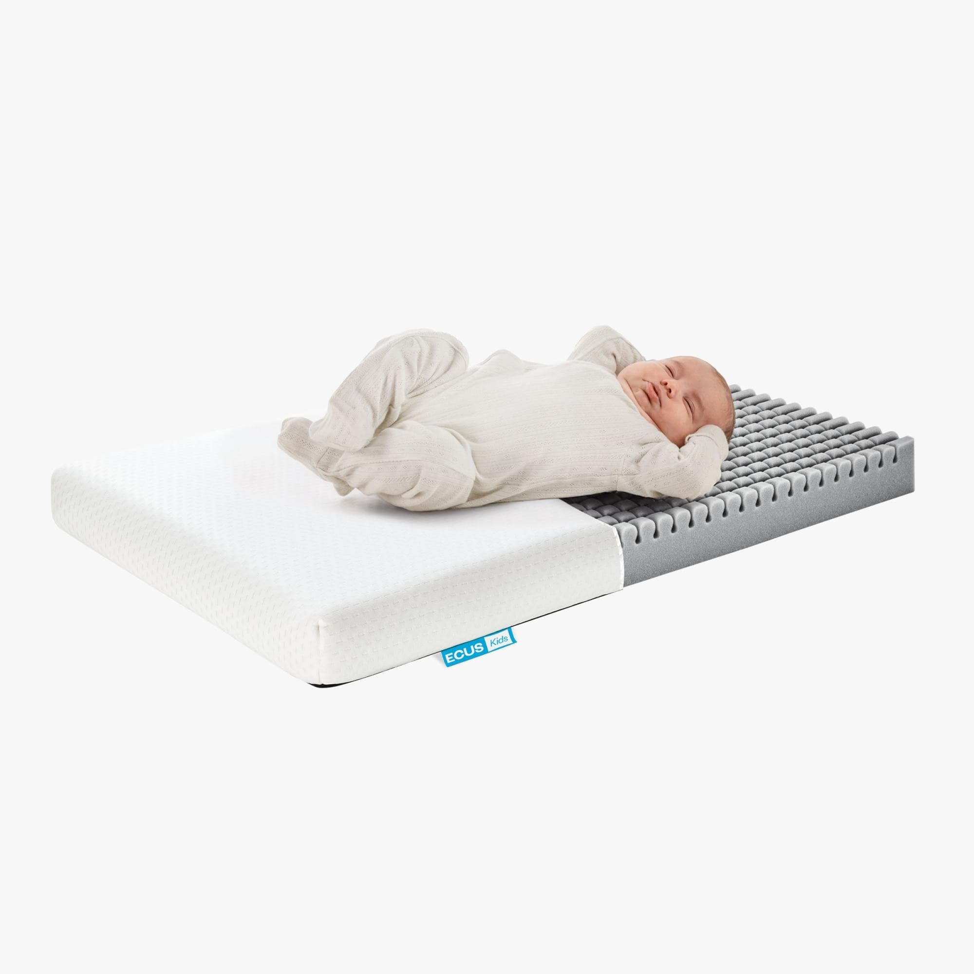 ECUS Kids - Colchón de Minicuna Ecus Kids Ecus Care Antiplagiocefalia blanco (disponible en varias medidas).