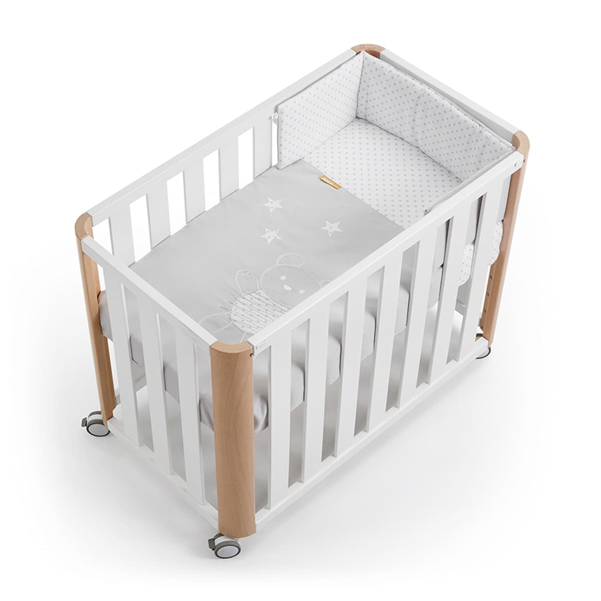 Cotinfant - Minicuna-Cuna de colecho (50 x 90 cm.) Cotinfant Doco Sleeping blanco-natural.