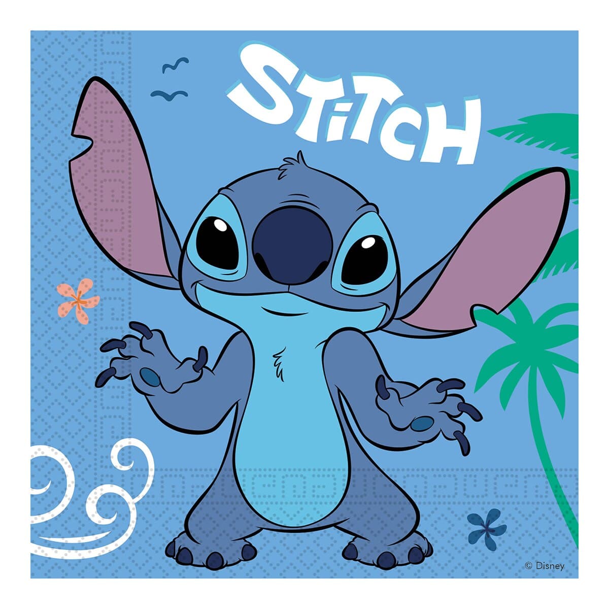Liragram - 20 Servilletas 33x33 cm FSC Stitch y Ángel Disney Liragram.