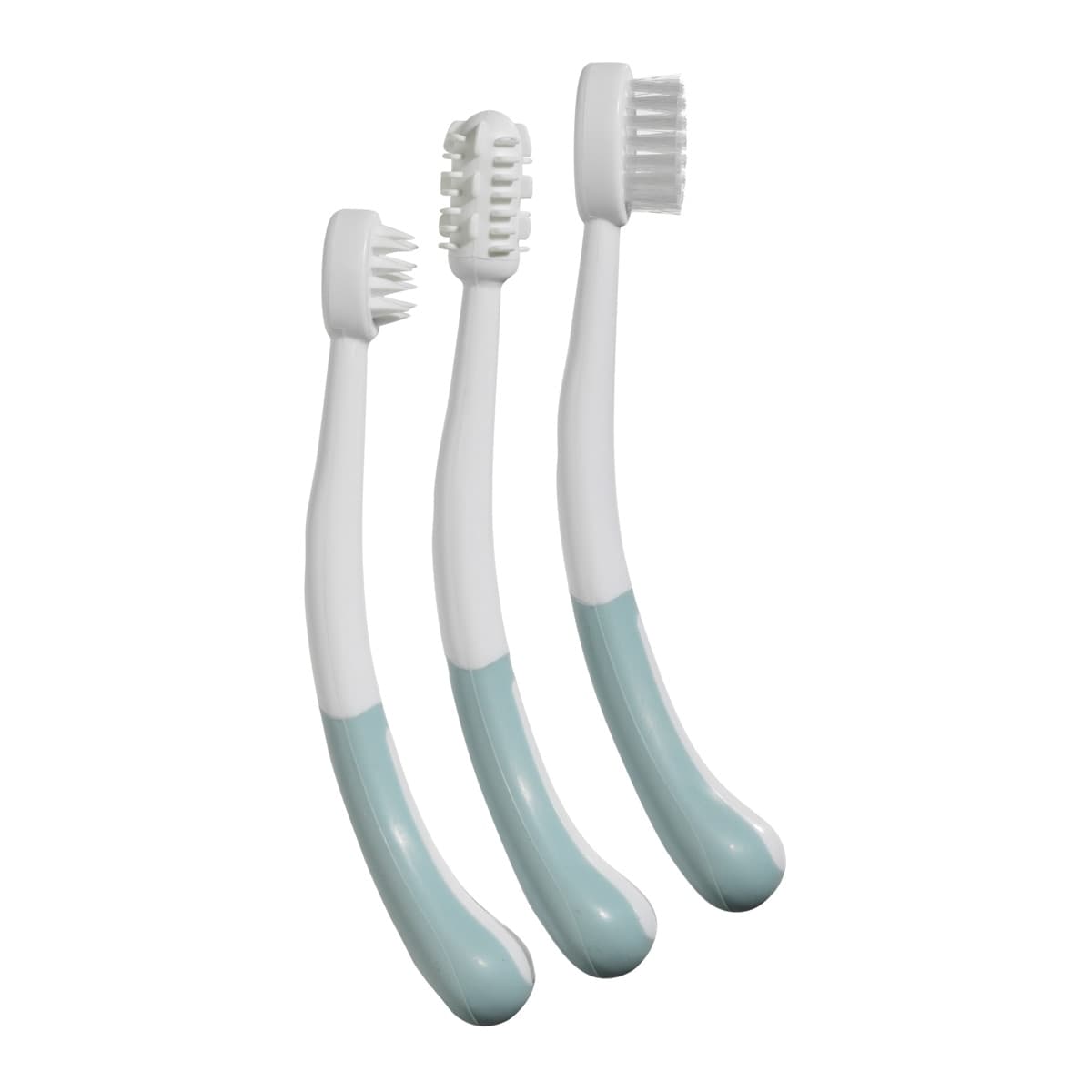 bbest - Pack tres Cepillos de Dientes bbest para bebés blanco-azul.