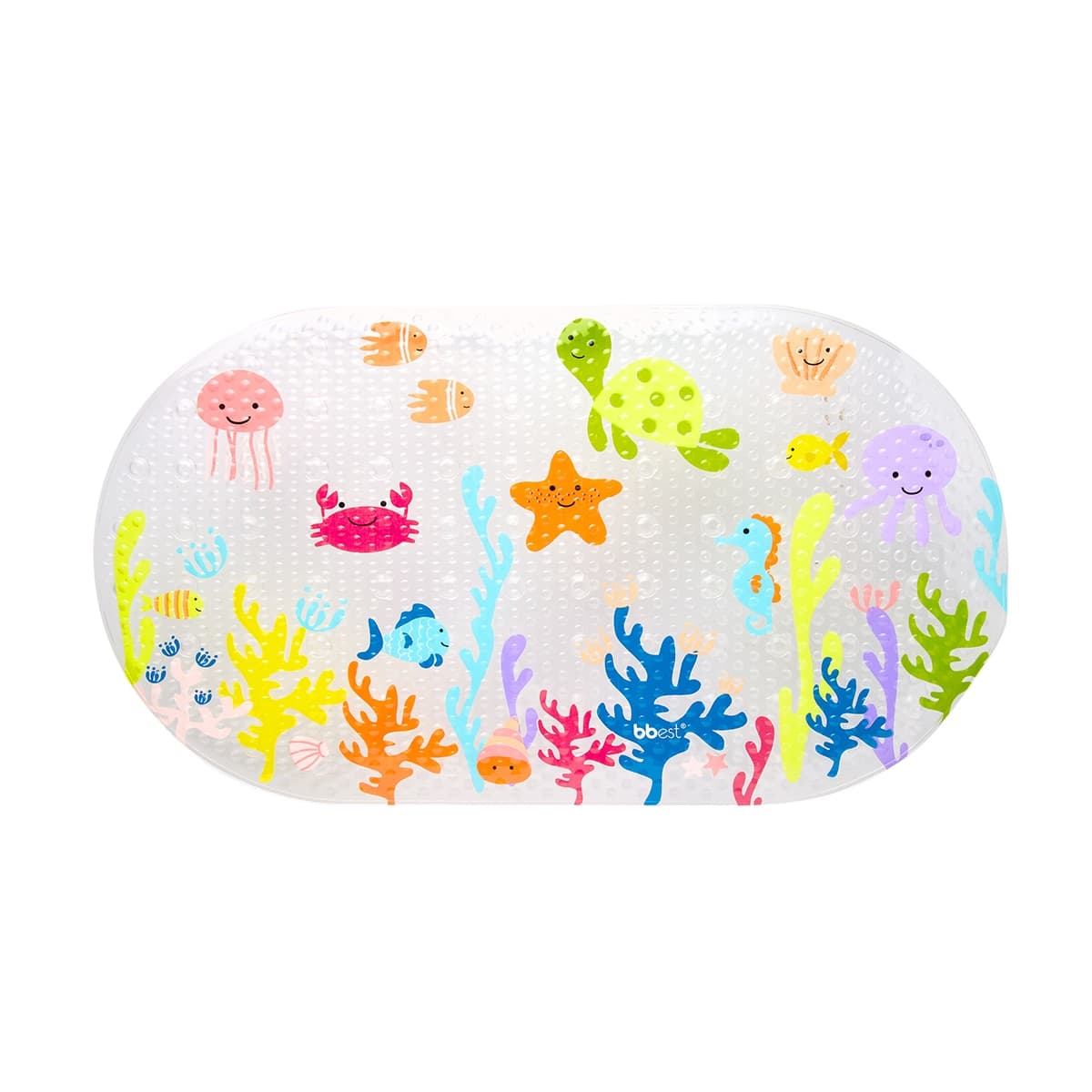 bbest - Alfombra de baño bbest Mundo Marino antideslizante transparente-multicolor.