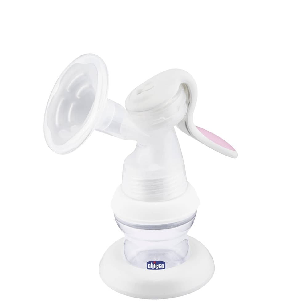 Chicco - Sacaleches Manual Chicco con Copa de Silicona transparente.