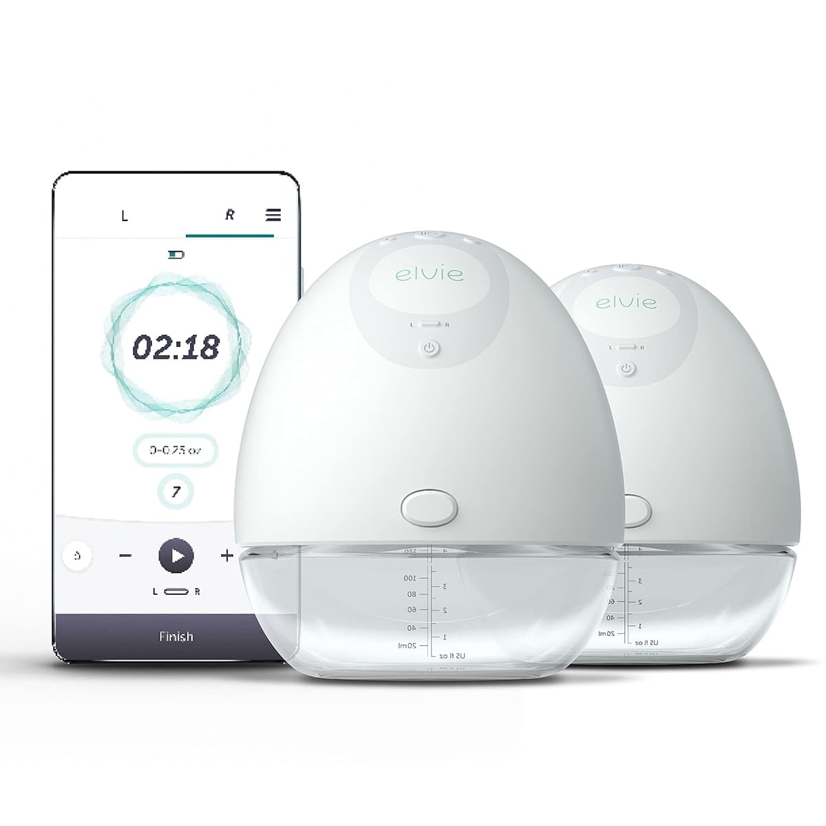 Elvie - Sacaleches eléctrico portatil doble Elvie Pump.