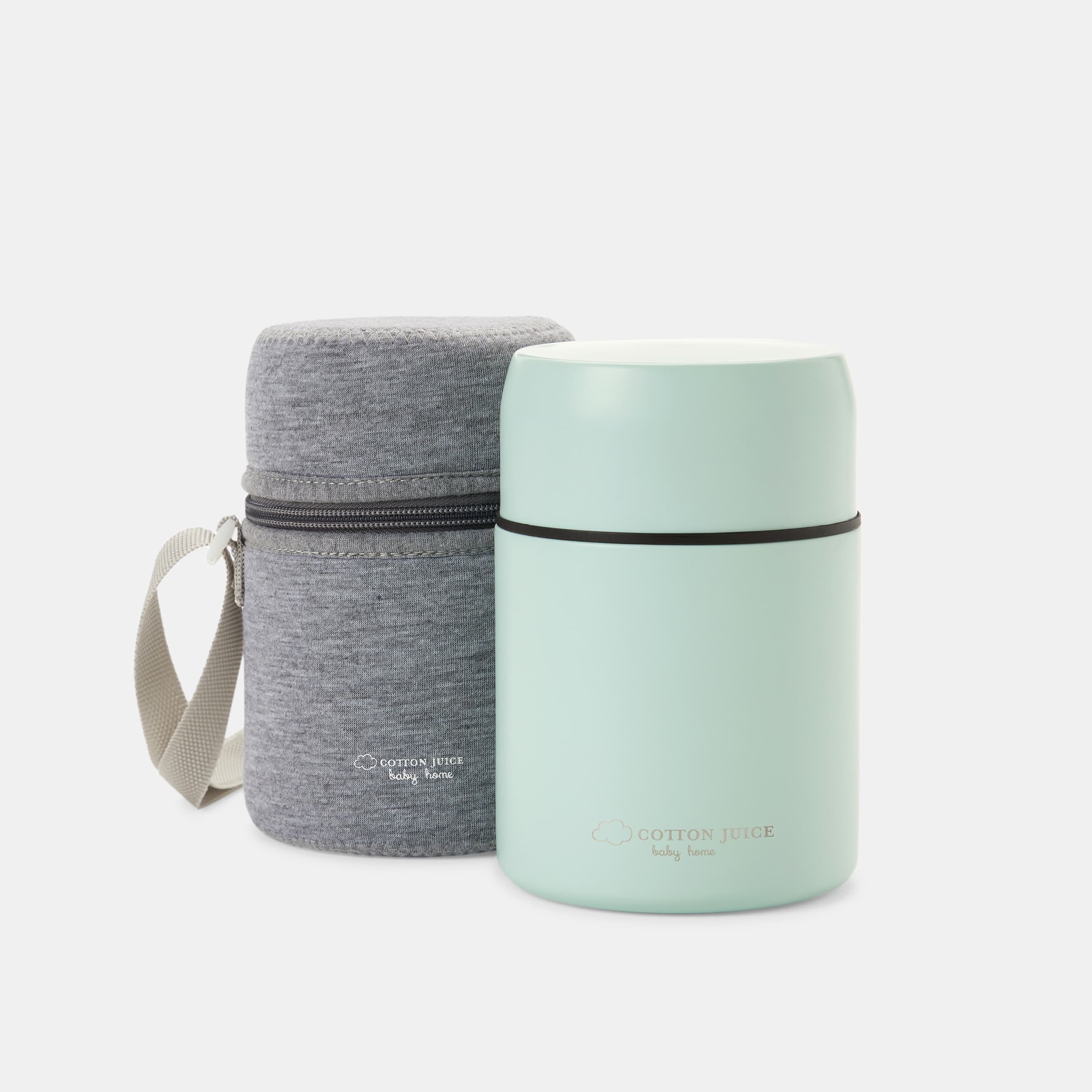 Cotton Juice Baby Home - Termo para sólidos Cotton Juice Baby Home de acero inoxidable 500ml con funda.