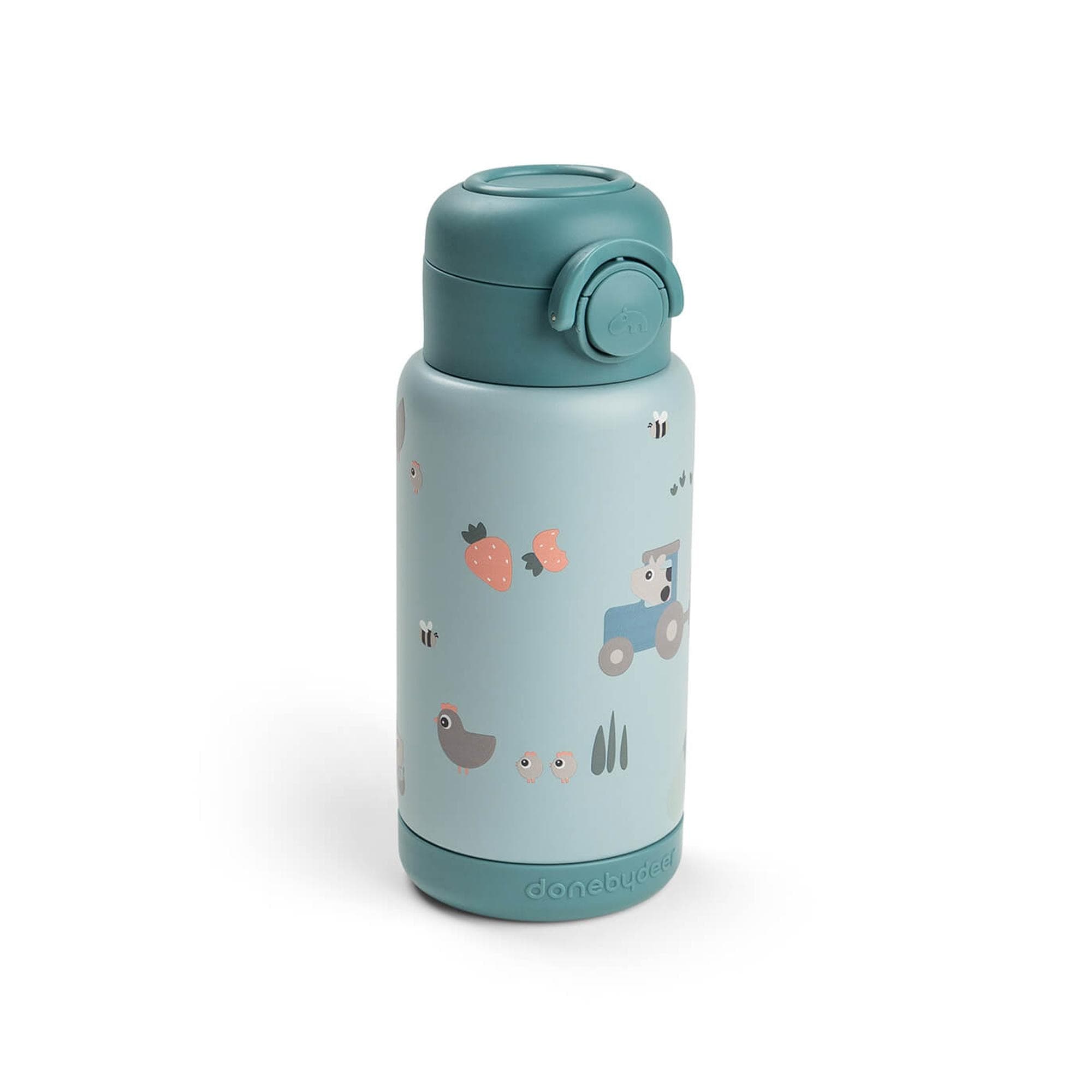 Done by Deer - Botella térmica con pajita Done by Deer 340ml colecc. Tiny Farm.