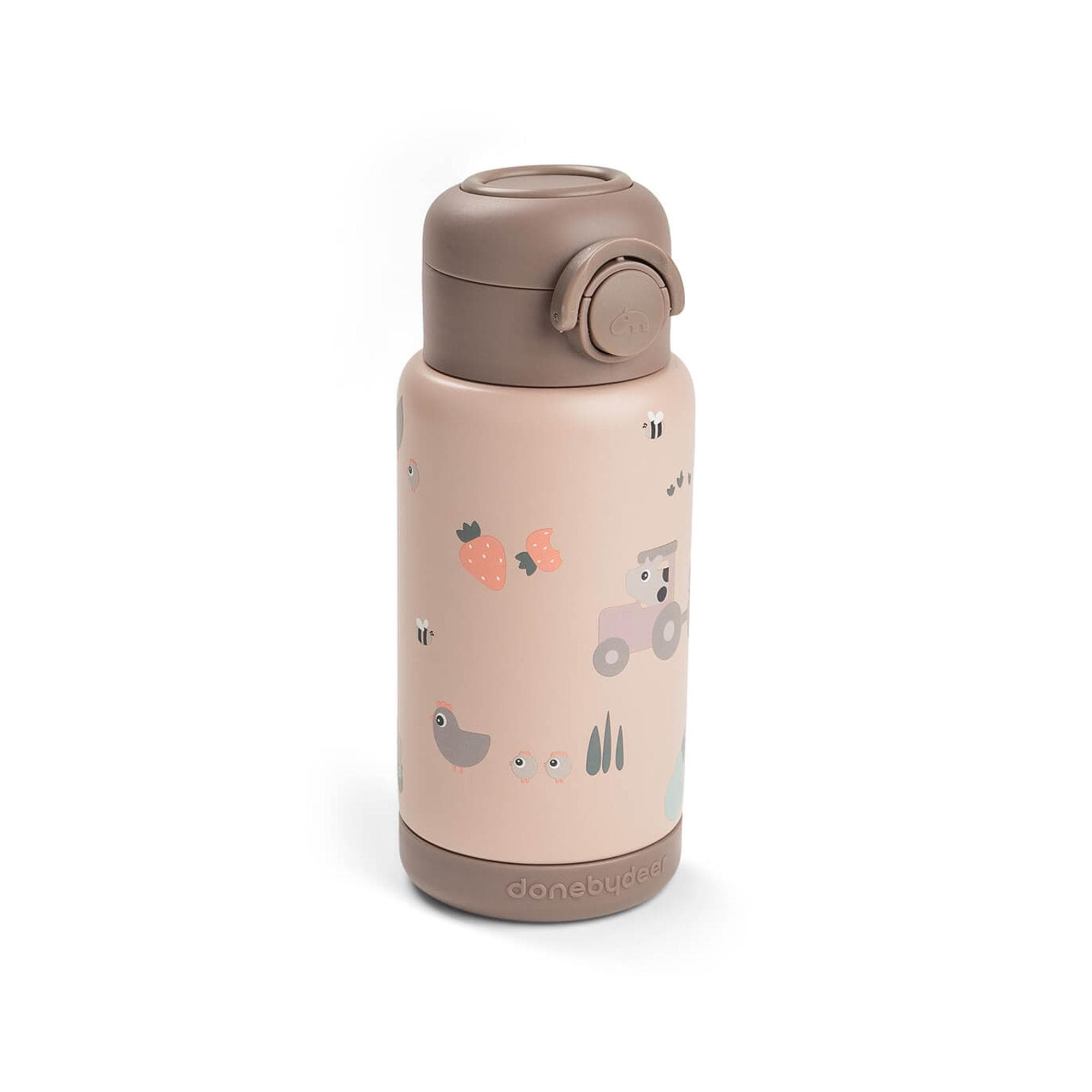 Done by Deer - Botella térmica con pajita Done by Deer 340ml colecc. Tiny Farm.
